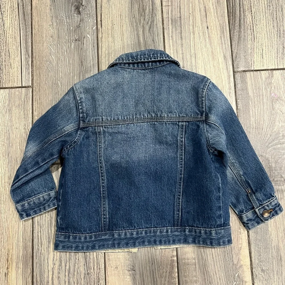 OshKosh B'gosh Genuine Kids Blue Denim Jacket Stylish Boys Size 3T EUC